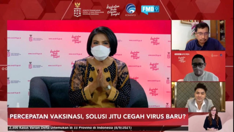 Dialog virtual Semangat Selasa Forum Merdeka Barat 9 bersama KPCPEN