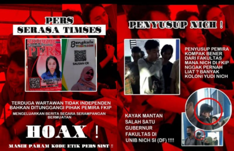 Pemira FKIP Unib Semakin Panas, Oknum Sebarkan Pamflet Serang Salah Satu Paslon 