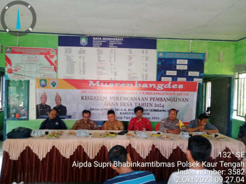 Hadiri Musdes RKPDes, Bhabinamtibmas Ingatakan Perencanaan Sesuai dengan Azas Manfaat