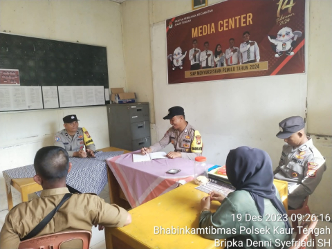 Polsek Kaur Tengah Patroli Presisi, Pengawasan Kamtibmas Menjelang Pemilu Tahun 2024 
