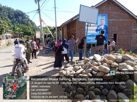Polsek Muara Sahung Dampingi Kegiatan Pembersihan APK oleh Panwascam 