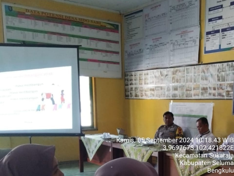 Polsek Sukaraja Hadiri Penyuluhan Kader PKK di Desa Sidosari Kecamatan Sukaraja
