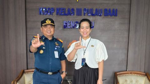 Kepala Jasa Raharja Bengkulu Lakukan Kunjungan Kerja ke KSOP Kelas III Pulau Baai Bengkulu