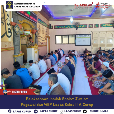 Antusias Warga Binaan Lapas Curup Dalam Melaksanakan Shalat Jumat Berjamaah