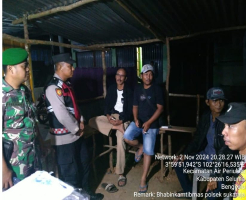 Cooling Sistem Pemilukada 2024, Polsek Sukaraja Gelar Patroli Gabungan Bersama Koramil Air Periukan