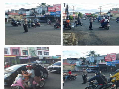 Personel Polsek Gading Cempaka Amankan Arus Pagi di Simpang Jalan KS Tubun