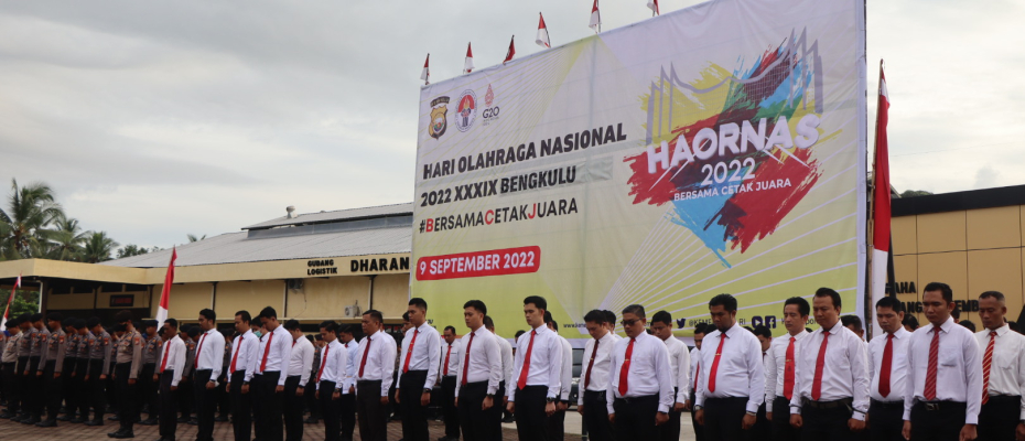 Peringati Haornas ke-39, Polda Bengkulu Gelar Upacara