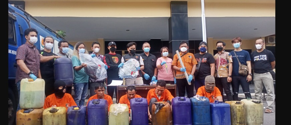 Polres Bengkulu saat merilis hasil tangkapan