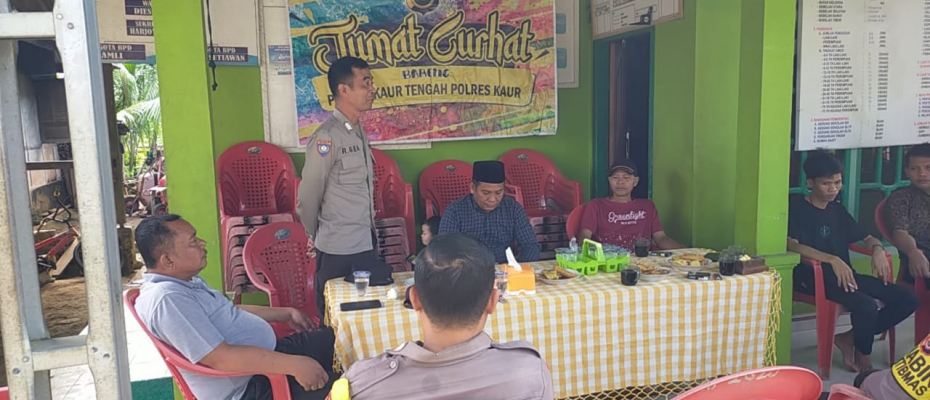 Kapolsek Kaur Tengah, Jumat Curhat di Desa Tanjung Baru 