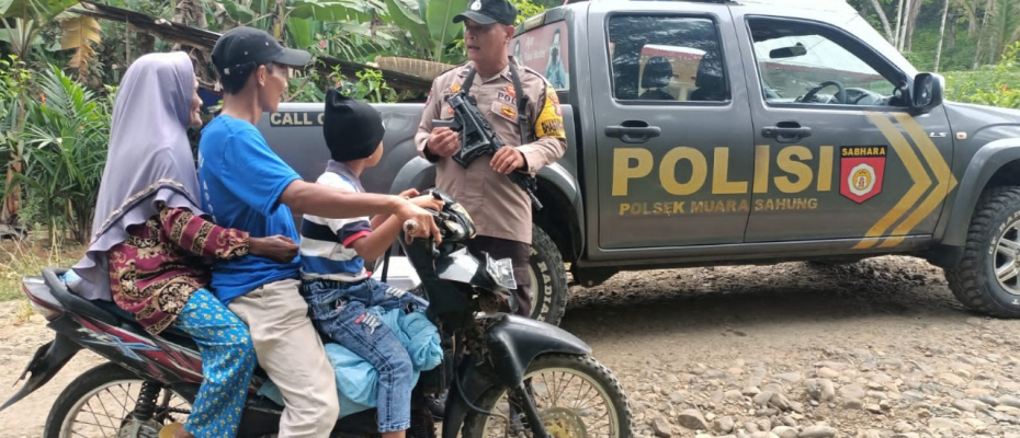 Ciptakan Situasi Kamtibmas Kondusif Jelang Pemilu 2024, Polsek Muara Sahung Gelar Patroli Presisi