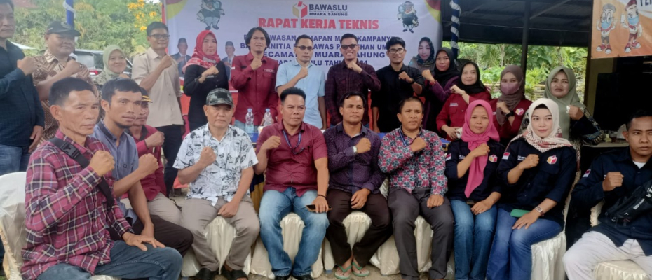 Kapolsek Muara Sahung Hadiri Rapat Kerja Teknis Pengawasan Tahapan Masa Kampanye Panitia Pengawasan Pemilu 2024