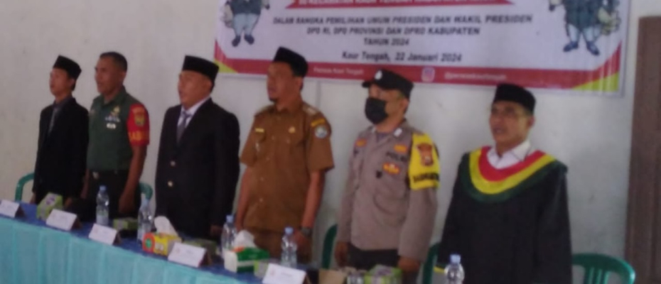 Bhabinkamtibmas Polsek Kaur Tengah, Hadiri Pelantikan PTPS Se-Kecamatan Kaur Tengah