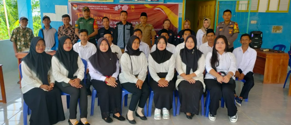 Polsek Muara Sahung Monitoring Pelantikan dan Pengambilan Sumpah KPPS 