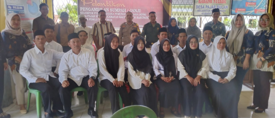 Berikan Rasa Aman, Polsek Kaur Tengah Monitoring Pelantikan dan Pengambilan Sumpah KPPS  