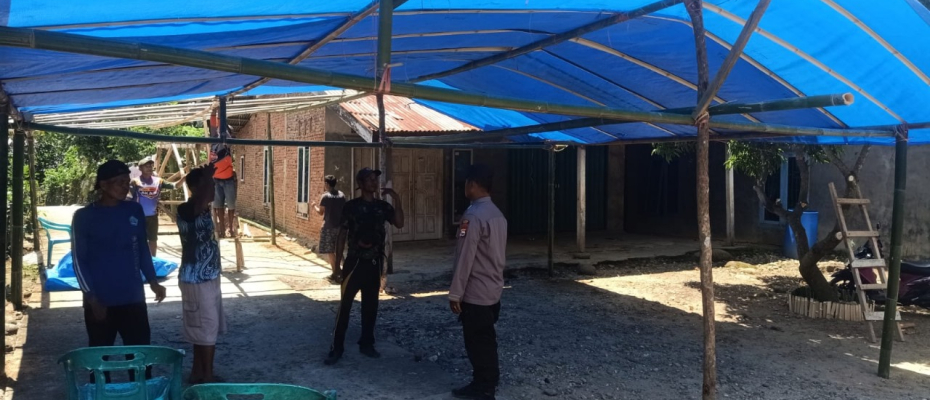 Anggota PAM TPS Polsek Muara Sahung Cek Lokasi TPS 