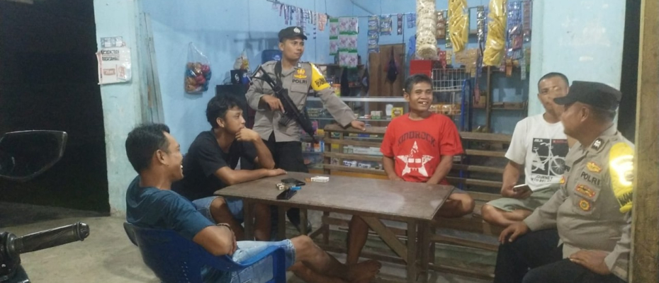 Polsek Kaur Tengah Patroli Dialogis Antisipasi 3C dan Premanisme