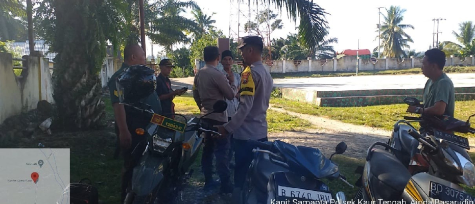 Personel Piket Yanmas Polsek Kaur Tengah Patroli Presisi Sambangi Warga Sampaikan Imbauan Kamtibmas