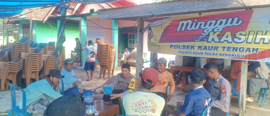 Di Desa Kapahyang Kecamatan Luas, Polsek Kaur Tengah Gelar Minggu Kasih Sampaikan Imbauan Kamtibmas