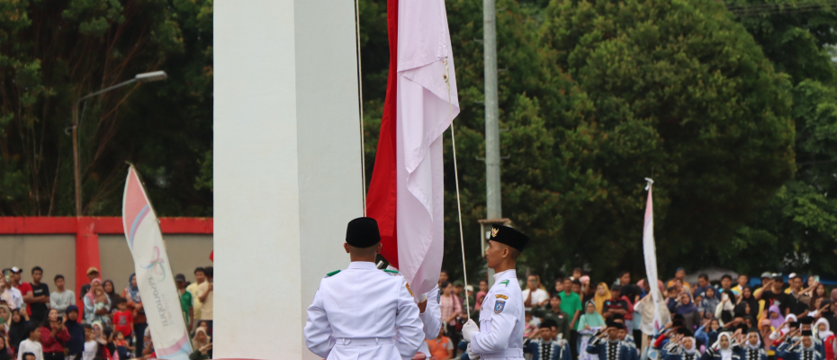 Sukses, Upacara Penurunan Bendera HUT ke-79 RI di Bengkulu Utara  Berjalan Lancar