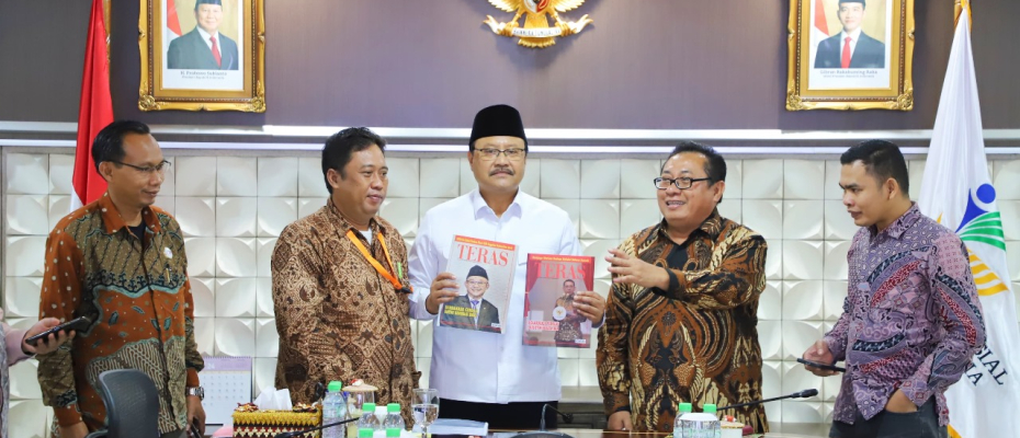 Pengurus SMSI Pusat Dipimpin Ketum Firdaus  Gelar Audiensi dengan Mensos Saifullah Yusuf