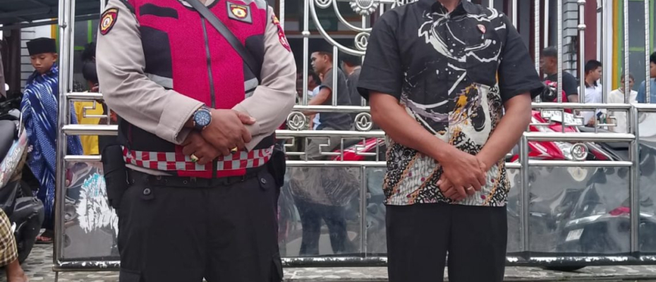Polres Rejang Lebong Laksanakan Pengamanan Shalat Jumat di Masjid Raudatus Solihin, Air Putih Lama
