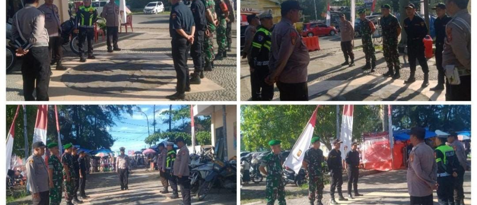 Polresta Bengkulu Gelar Apel Serah Terima Piket Pengamanan Pos Terpadu Gerbang Tol Bengkulu