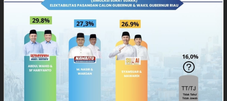 Elektabilitas Cagub Riau M Nasir Melejit, Saingi Dua Kandidat Lain Elektabilitas Cagub Riau M Nasir Melejit, Saingi Dua Kandidat Lain